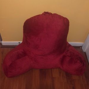 Plush Red Backrest Pillow